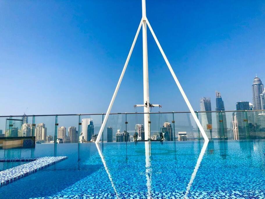 Luxury Modern Studio In Jlt With Amazing View & Rooftop Pool - Sleeps 3 두바이 외부 사진